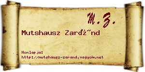 Mutshausz Zaránd névjegykártya